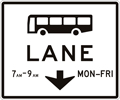 Bus lane sign